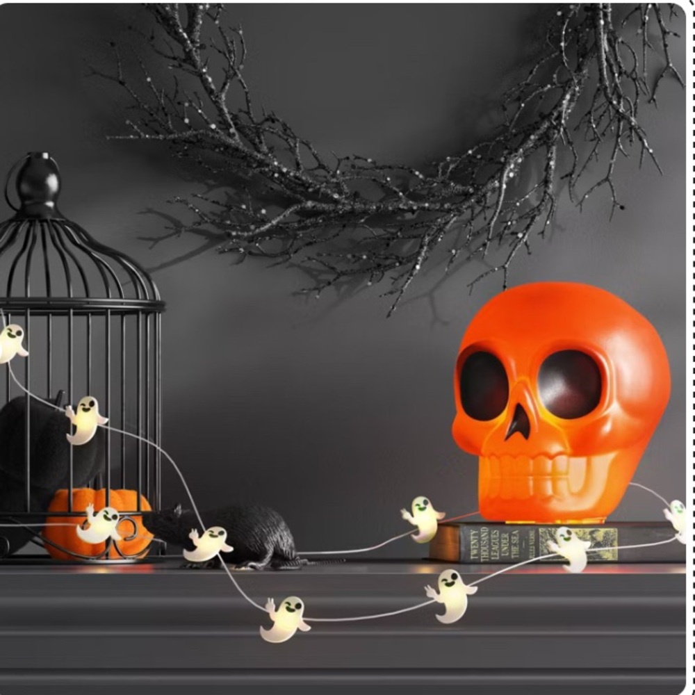 mini 20 halloween  ghost led string lights new